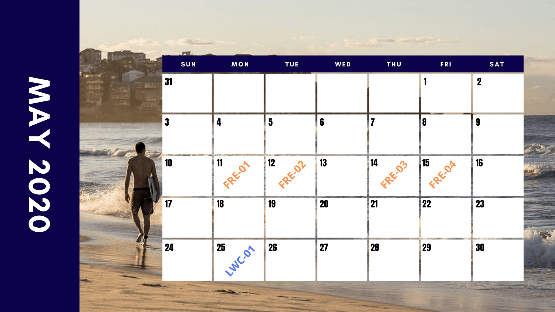 TBS Course Calendar May 2020